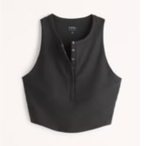 Abercrombie & Fitch Black YPB henley Sports Bra